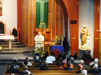 Fr. Peter at the Homily for St Gaspar's feast-day at St. Ann Church